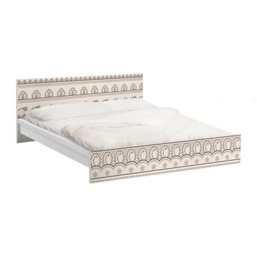 Möbelfolie für IKEA Malm Bett niedrig 180x200cm - Klebefolie Indisches Rapportmuster