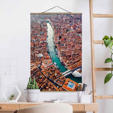 Stoffbild mit Posterleisten - Canal Grande in Venedig - Hochformat