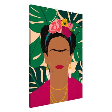Magnettafel - Frida tropische Collage - Hochformat 2:3