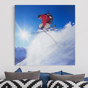 Leinwandbild - Skisprung - Quadrat 1:1
