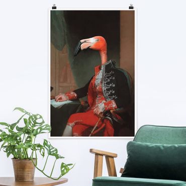 Poster - Lord Flamingo - Hochformat 2:3