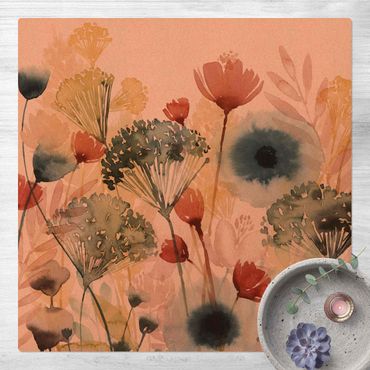 Kork-Teppich - Wildblumen im Sommer I - Quadrat 1:1