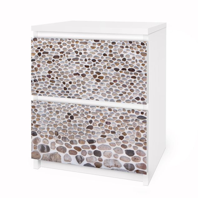 Möbelfolie für IKEA Malm Kommode - Selbstklebefolie Andalusische Steinmauer
