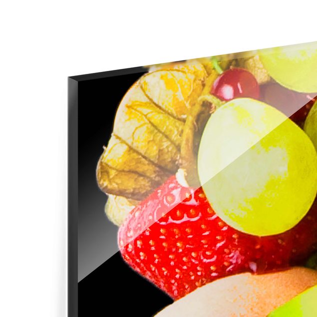 Glasbild mehrteilig - Colourful Exotic Fruits 3-teilig