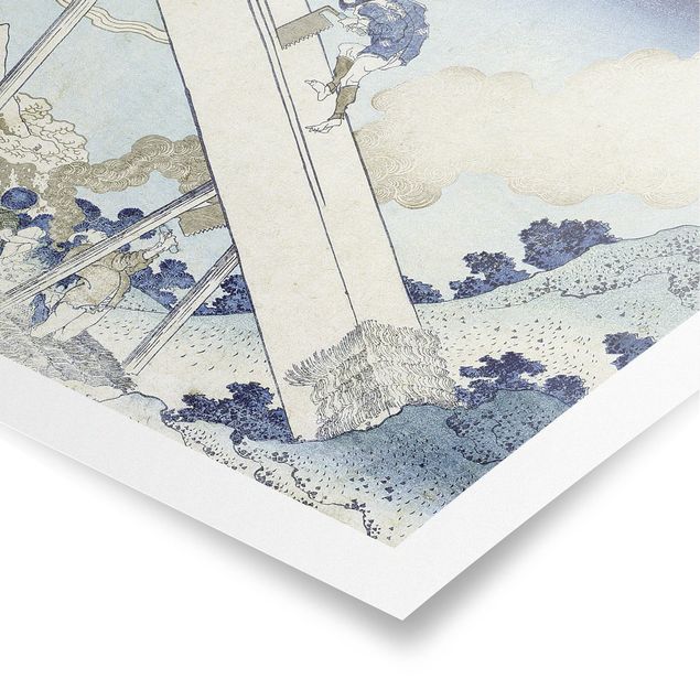 Poster - Katsushika Hokusai - In den Totomi Bergen - Querformat 2:3