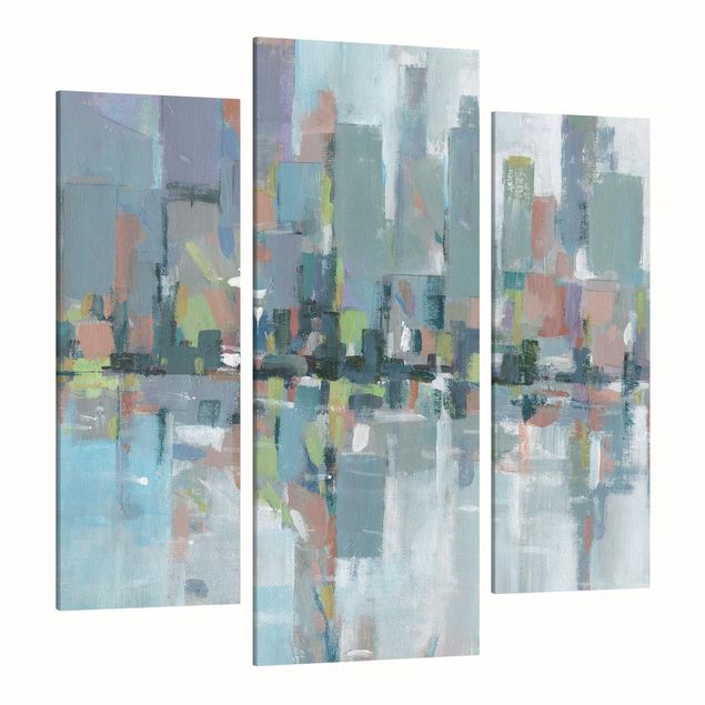 Leinwandbild 3-teilig - Metro City I - Galerie Triptychon