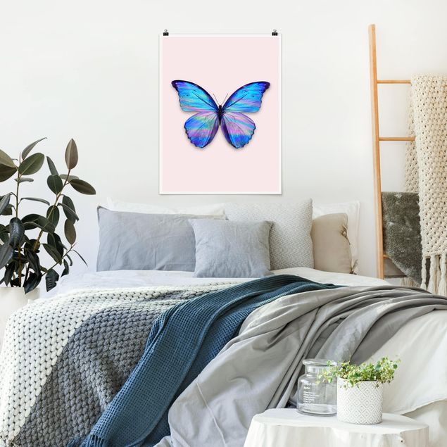 Poster - Jonas Loose - Holografischer Schmetterling - Hochformat 3:4