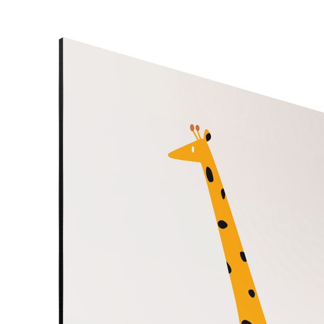 Aluminium Print - Gelbe Giraffe - Hochformat 3:2