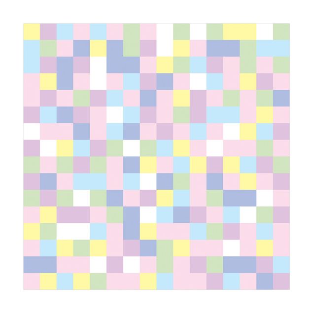 Vinyl-Teppich - Buntes Mosaik Zuckerwatte - Quadrat 1:1