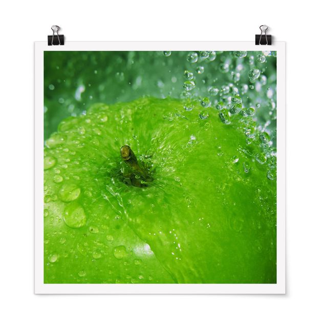 Poster - Green Apple - Quadrat 1:1