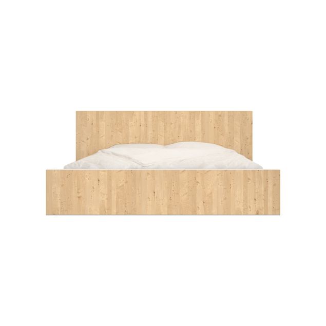 Möbelfolie für IKEA Malm Bett niedrig 140x200cm - Klebefolie Apfelbirke