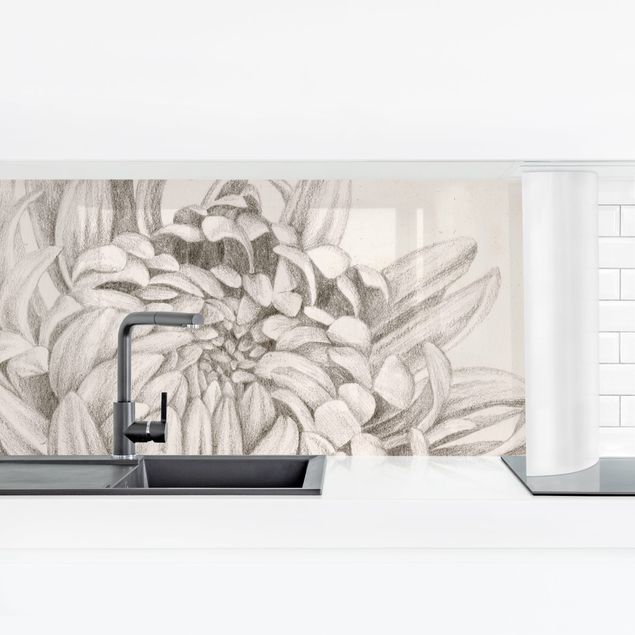 Küchenrückwand - Botanische Studie Chrysantheme I
