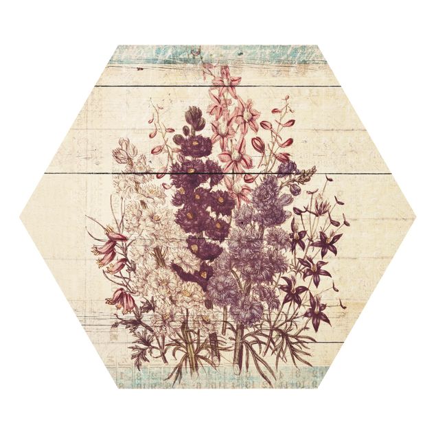 Hexagon Bild Forex - Botanischer Vintage Strauss