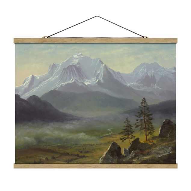 Stoffbild mit Posterleisten - Albert Bierstadt - Mont Blanc - Querformat 4:3