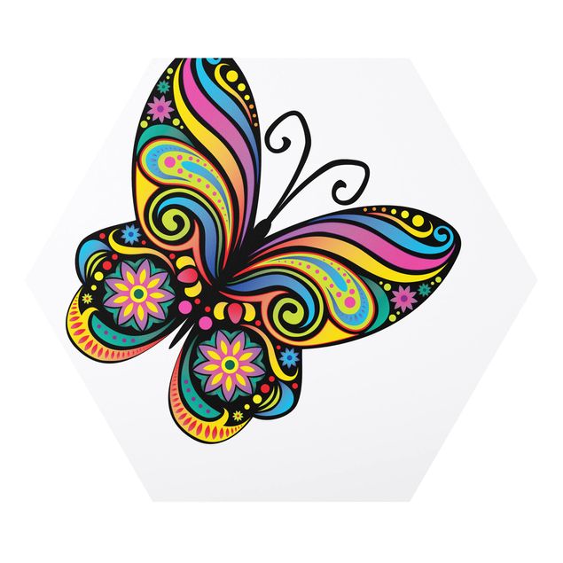 Hexagon Bild Forex - No.BP22 Mandala Schmetterling