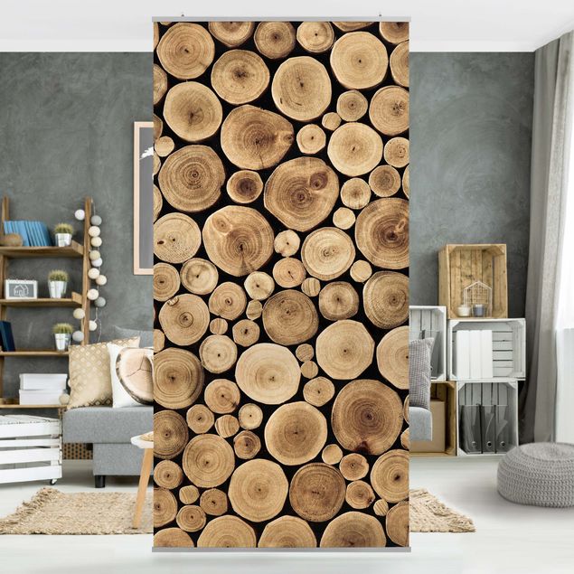 Raumteiler - Homey Firewood 250x120cm