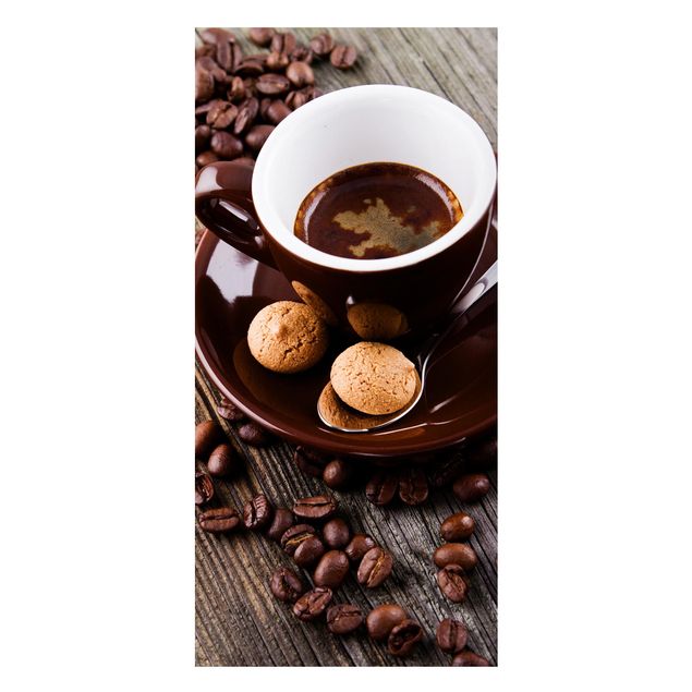 Magnettafel - Kaffeetasse mit Kaffeebohnen - Memoboard Panorama Hochformat 2:1