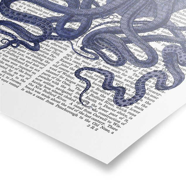Poster - Tierlektüre - Oktopus - Hochformat 3:2