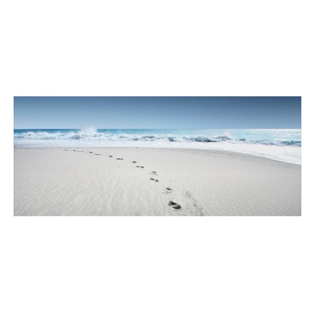 Alu-Dibond Bild - Spuren im Sand