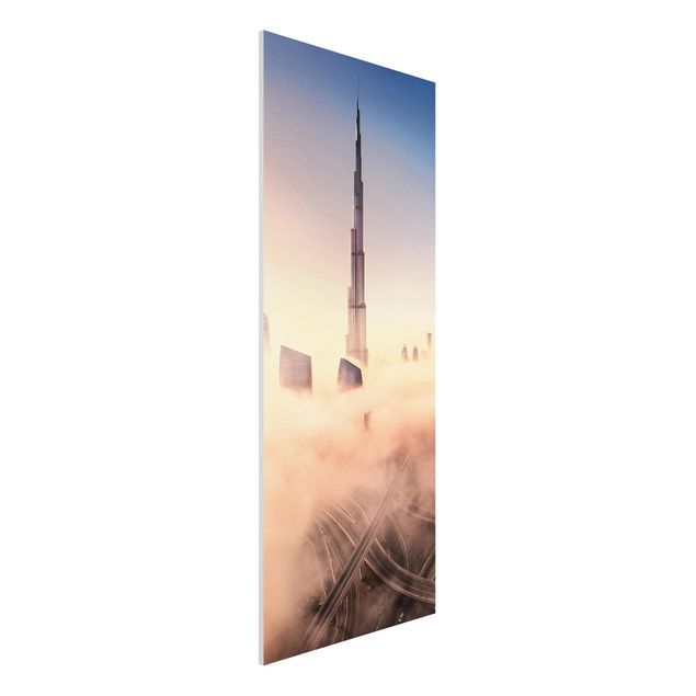 Forex Fine Art Print - Himmlische Skyline von Dubai - Panel