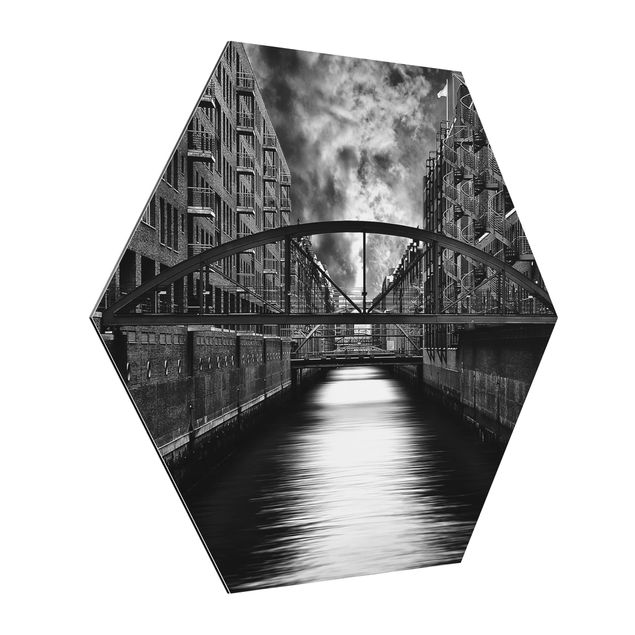 Hexagon Bild Alu-Dibond - Hamburgs andere Seite