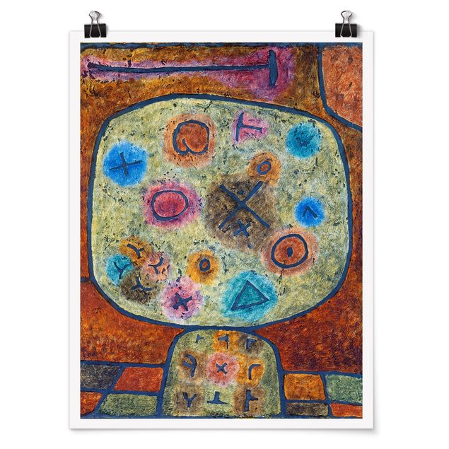 Poster - Paul Klee - Blumen in Stein - Hochformat 3:4