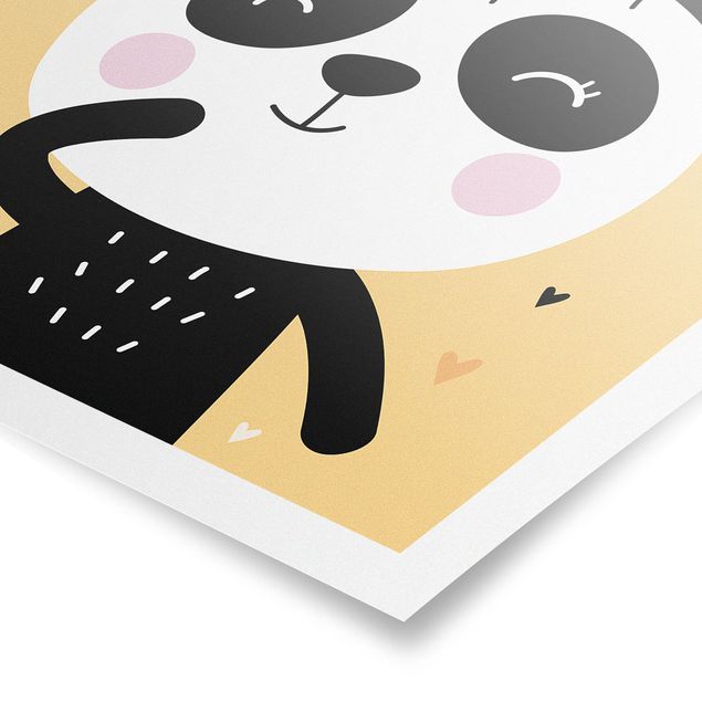 Poster - Der glückliche Panda - Hochformat 3:4