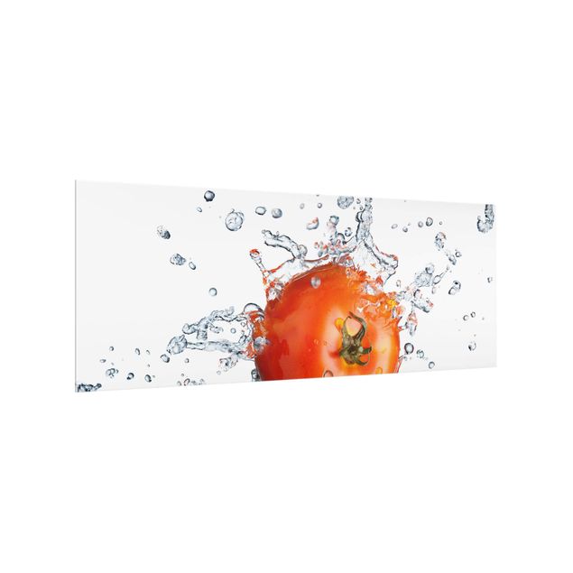 Spritzschutz Glas - Frische Tomate - Panorama - 5:2