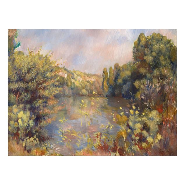 Glas Spritzschutz - Auguste Renoir - Landschaft mit See - Querformat - 4:3