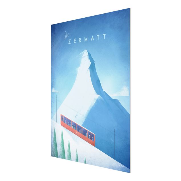 Forex Fine Art Print - Reiseposter - Zermatt - Hochformat 4:3