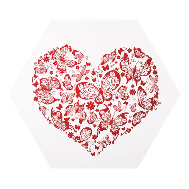 Hexagon Bild Forex - Herz aus Schmetterlingen