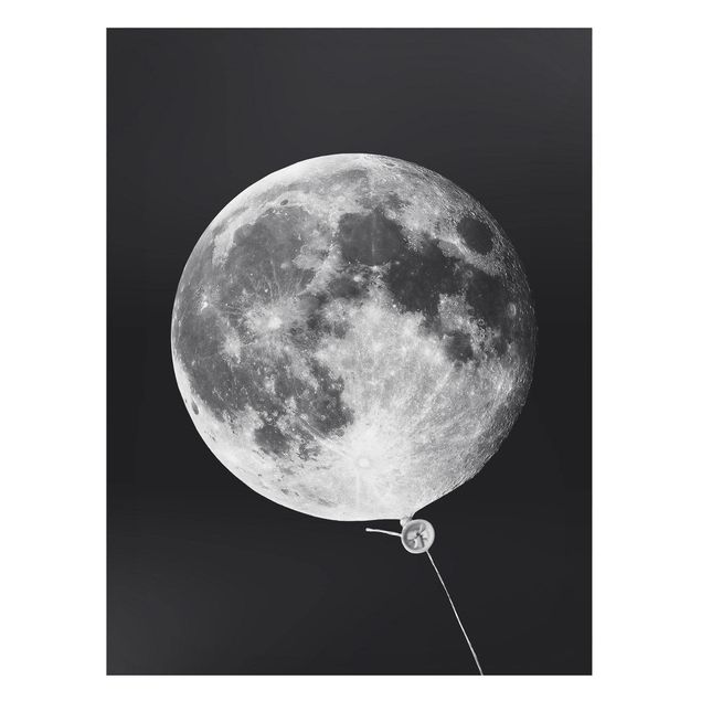 Magnettafel - Jonas Loose - Luftballon mit Mond - Memoboard Hochformat 4:3
