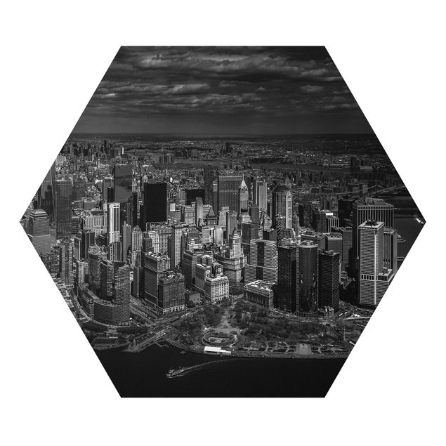 Hexagon Bild Forex - New York - Manhattan aus der Luft