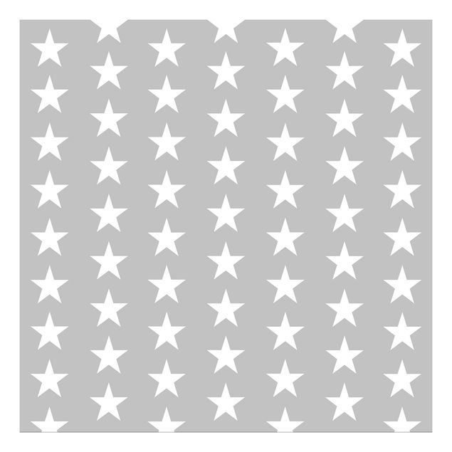 Möbelfolie für IKEA Lack - Klebefolie Weiße Sterne auf grauen Hintergrund