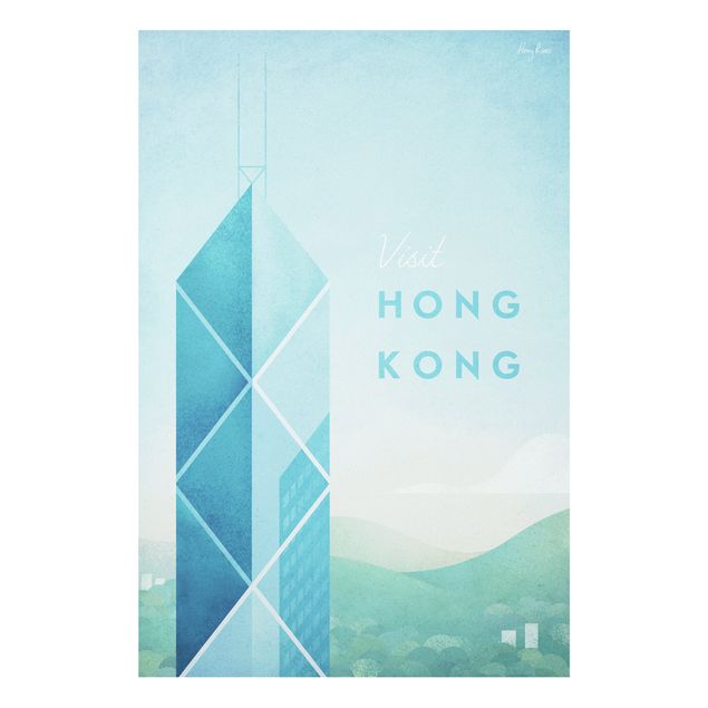 Forex Fine Art Print - Reiseposter - Hong Kong - Hochformat 3:2
