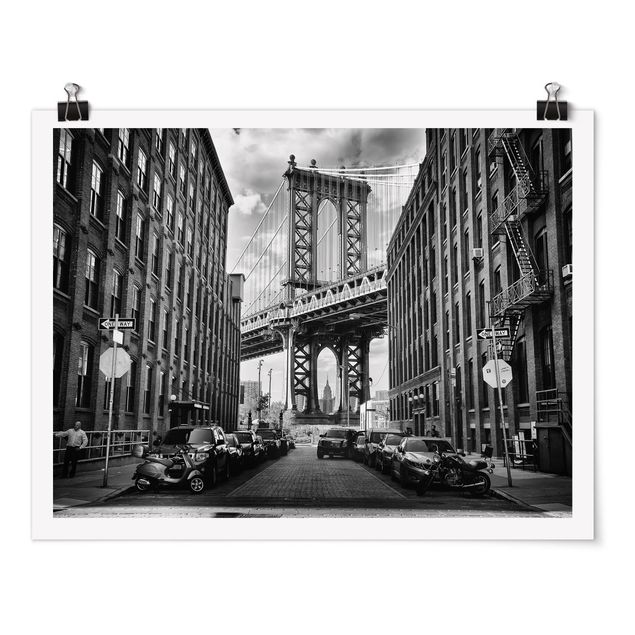 Poster - Manhattan Bridge in America - Querformat 3:4