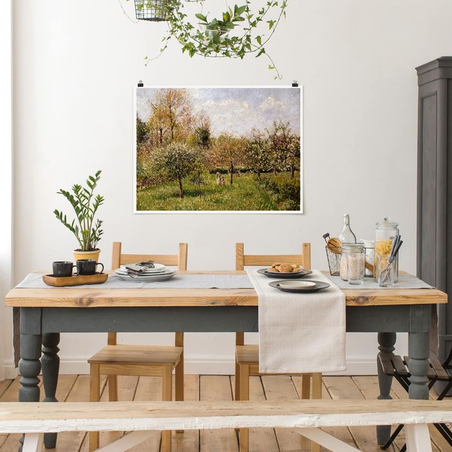 Poster - Camille Pissarro - Frühling in Eragny - Querformat 3:4