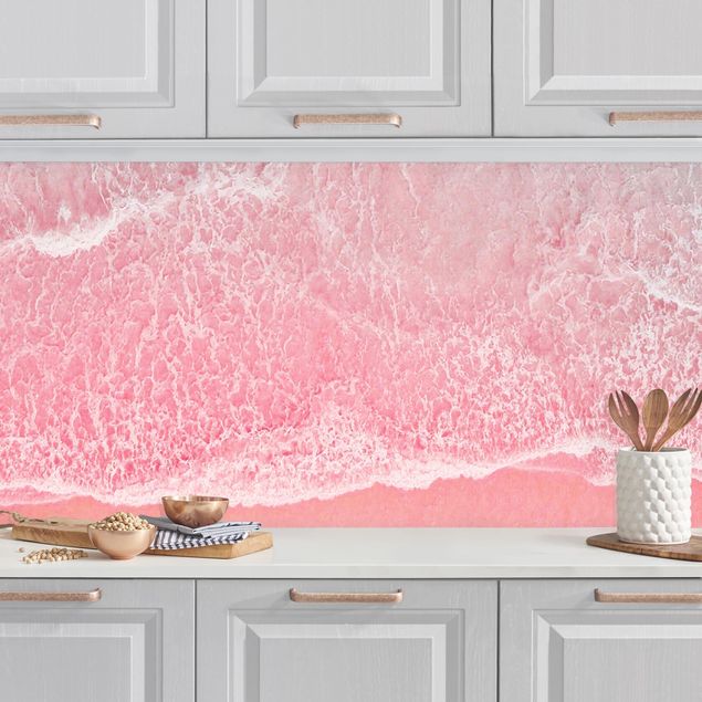 Küchenrückwand - Ozean in Pink
