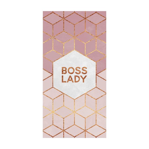 Teppich Esszimmer Boss Lady Sechsecke Rosa