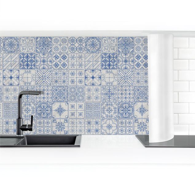 Küchenrückwand - Fliesenmuster Coimbra blau