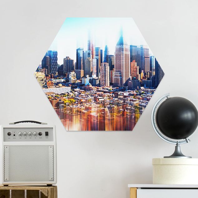 Hexagon Bild Forex - Manhattan Skyline Urban Stretch