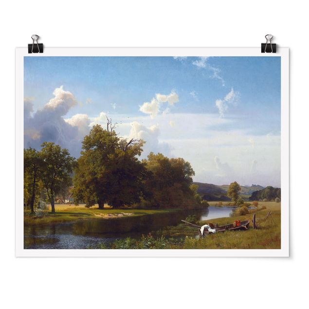 Poster - Albert Bierstadt - Flusslandschaft - Querformat 3:4