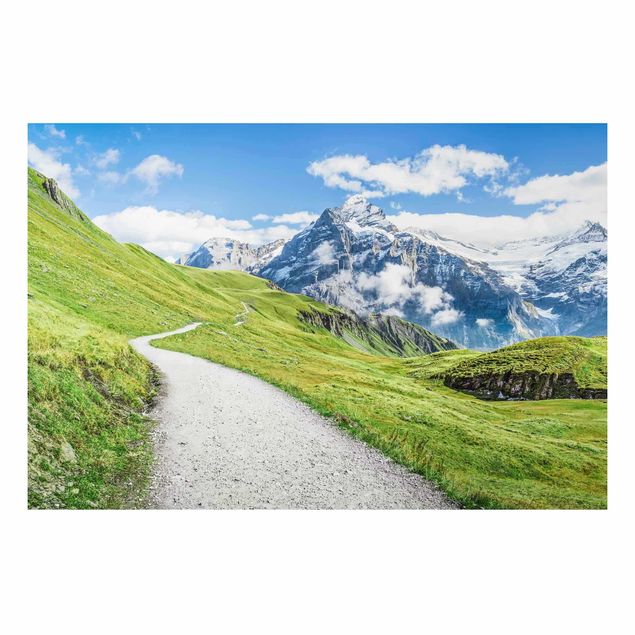 Alu-Dibond - Grindelwald Panorama - Hochformat