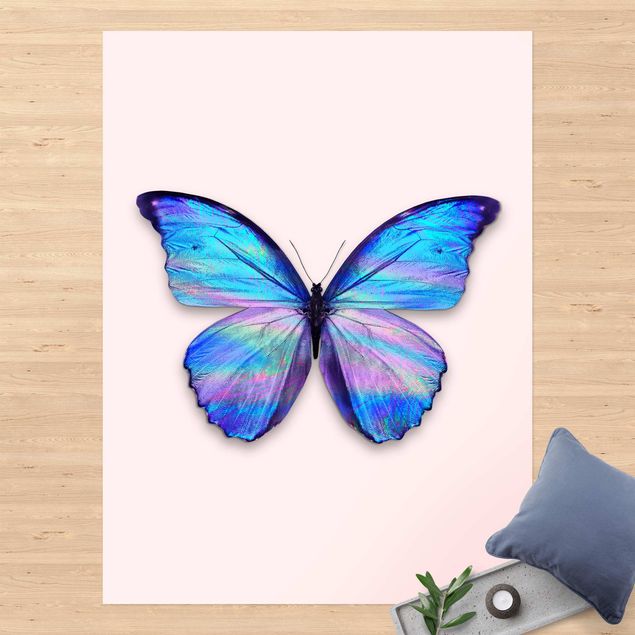 outdoor-teppich wetterfest Holografischer Schmetterling