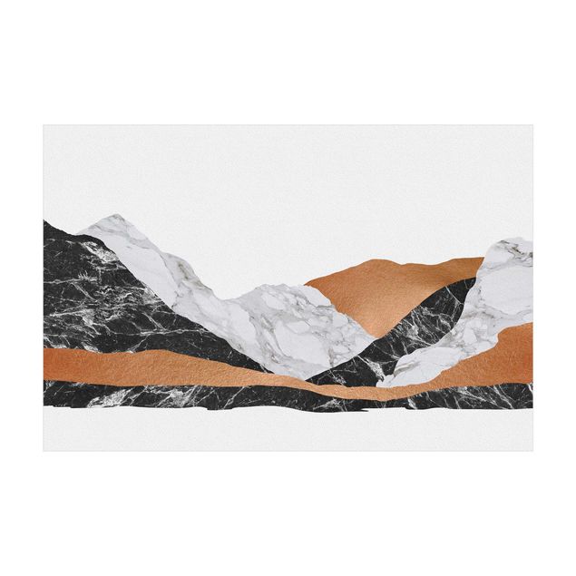 Grauer Teppich Landschaft in Marmor und Kupfer