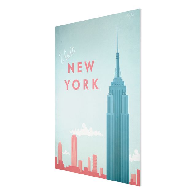 Forex Fine Art Print - Reiseposter - New York - Hochformat 4:3