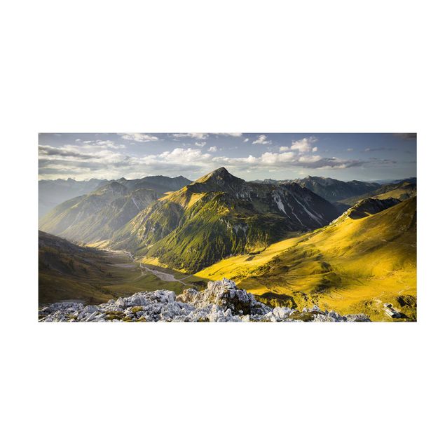 Teppich Natur Berge und Tal der Lechtaler Alpen in Tirol