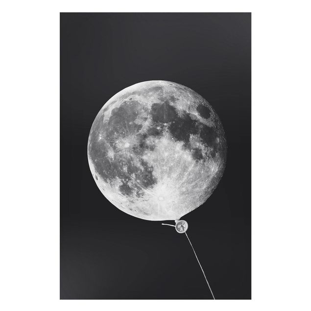Magnettafel - Jonas Loose - Luftballon mit Mond - Memoboard Hochformat 3:2