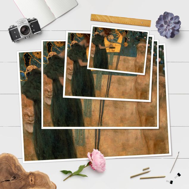 Poster - Gustav Klimt - Die Musik - Querformat 3:4