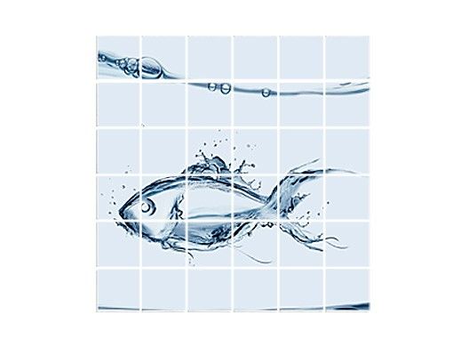 Fliesenbild - Liquid Silver Fish